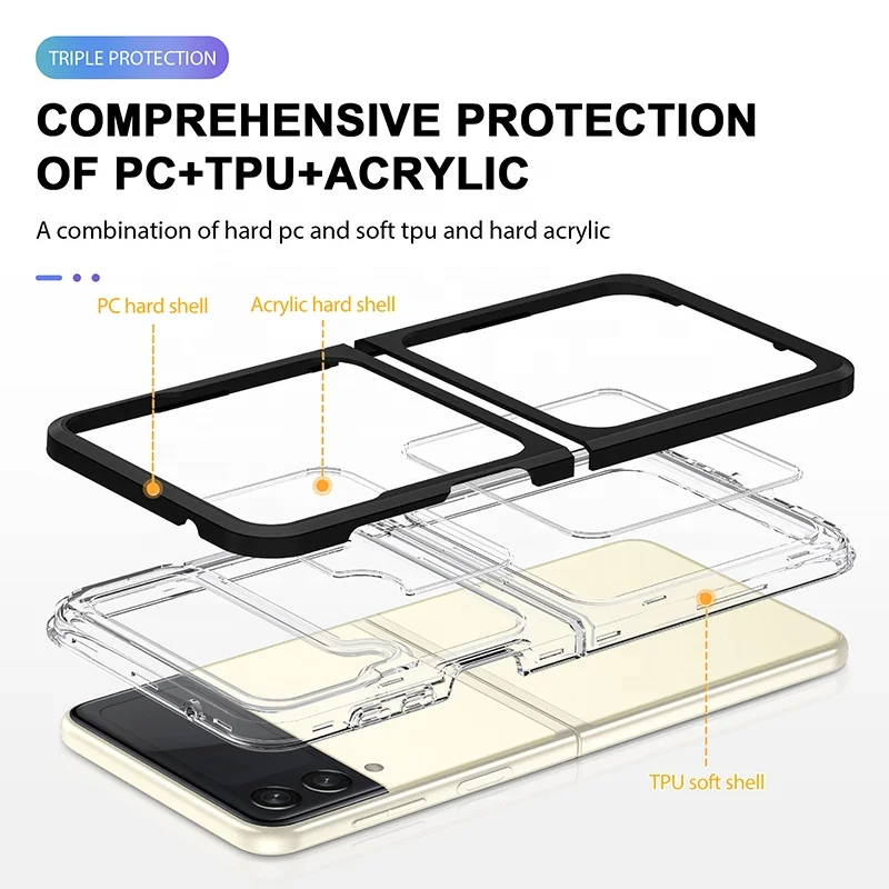 Чехол-книжка для Samsung Galaxy Z 3 противоударный мягкий чехол из ТПУ и поликарбоната прозрачные чехлы на заказ мобильных телефонов
