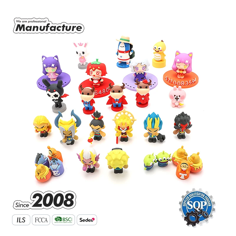 marketing items custom designer mini figures silicon 3d pvc girl figure cartoon toys pvc action figures set