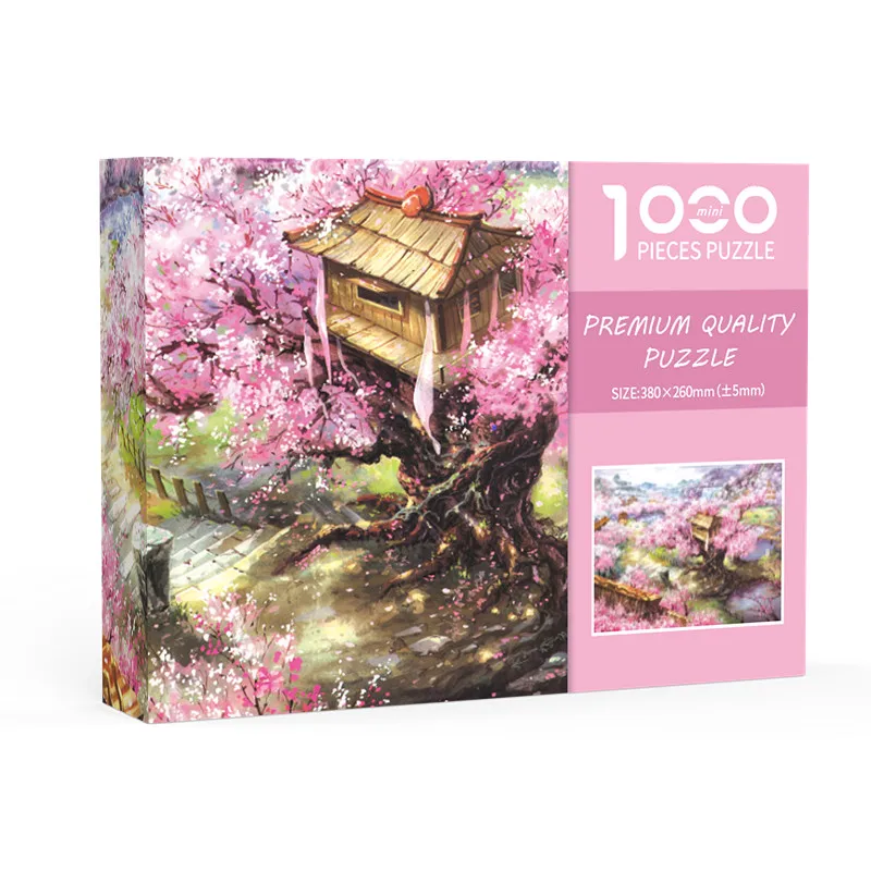 Custom High Quality DIY 3D Puzzles Educational Toy Cardboard Jigsaw Puzzle 1000 Pieces for Adults Brain