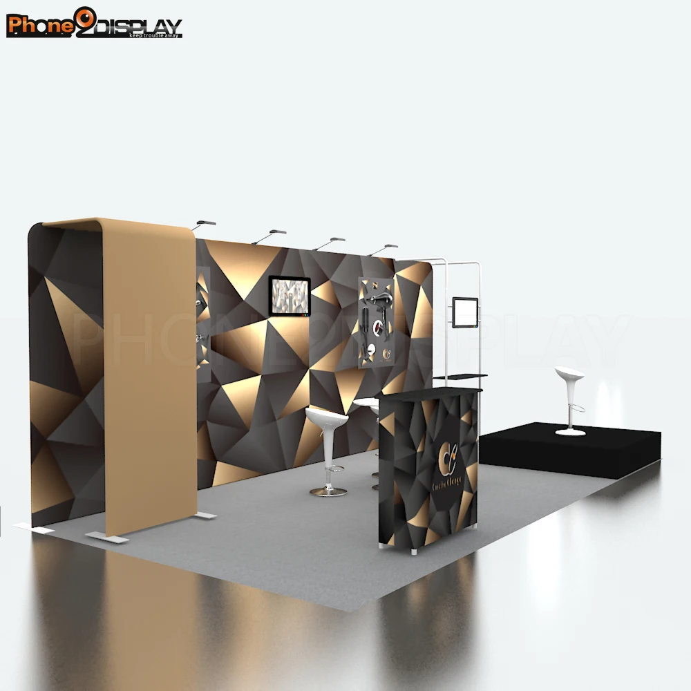 
 10x20 футов, модульная алюминиевая выставочная камера с графическим изображением  