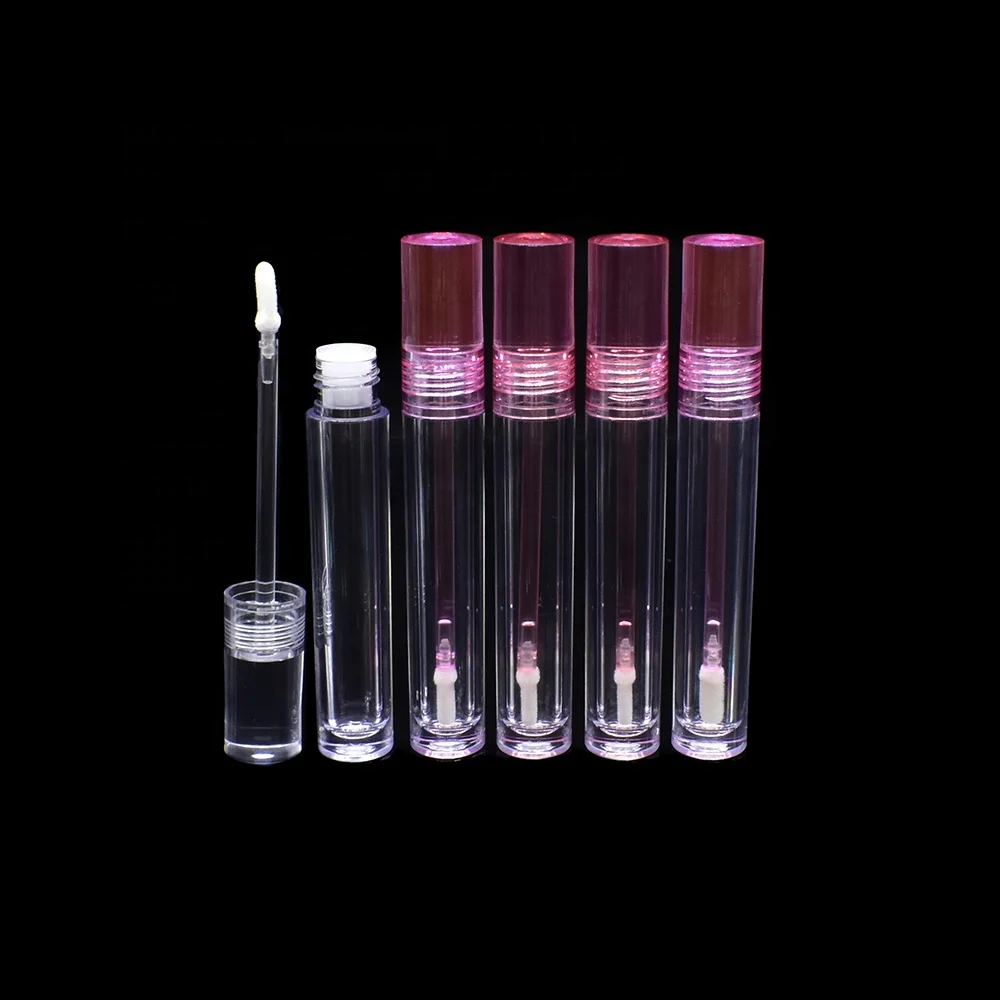 Deluxe Full Transparent Lip Glaze Lip Gloss Tube PETG Plastic Empty Tube with Applicator Brush Mascara Tube