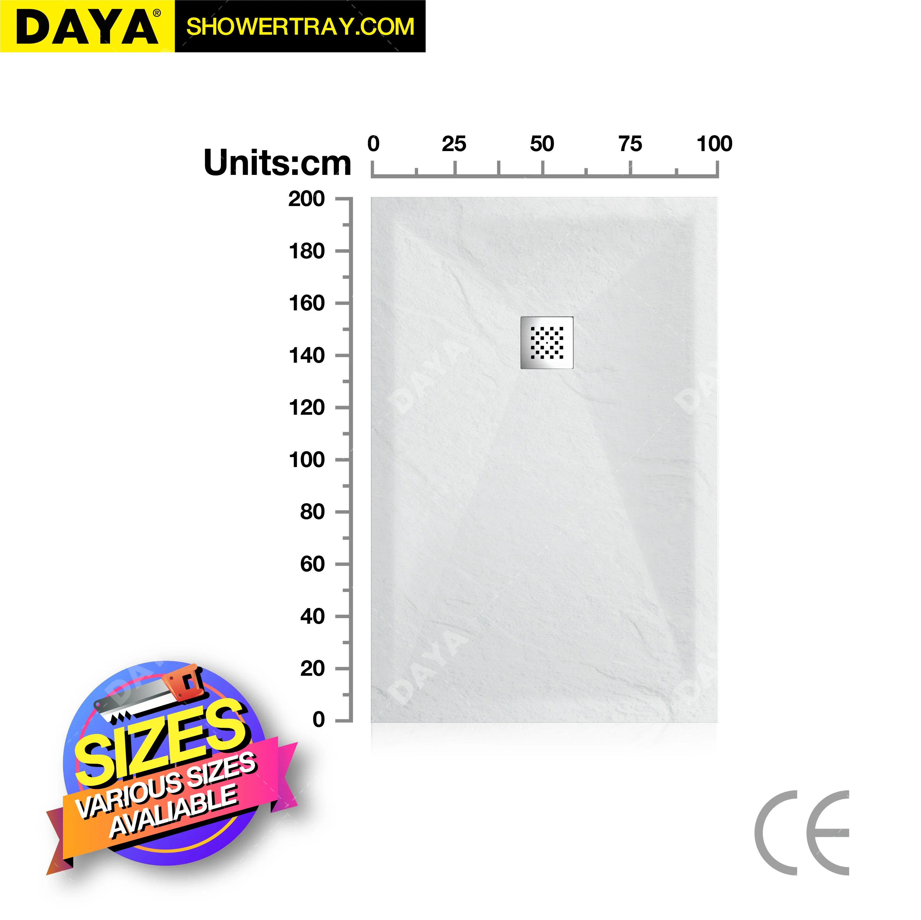  panel resin stone shower tray showering room floor white