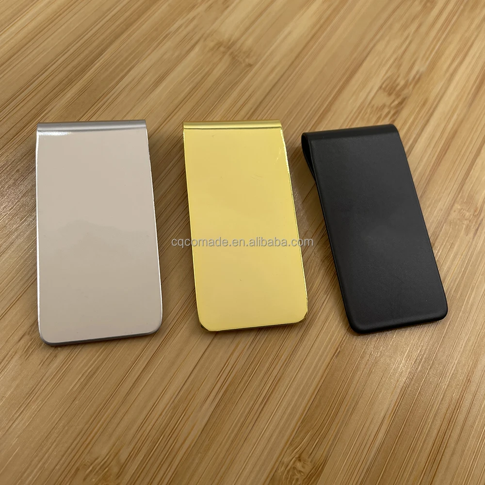 READY FOR SHIP Cheap Simple Personalized logo engraved stainless steel silver dollar money clip blanks