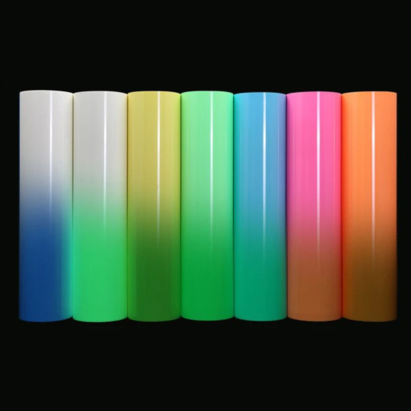 Glow In The Dark 3D Puff HTV White Color Heat Transfer Vinyl Rolls PU HTV Vinyl Film For Clothing Fabric Textile