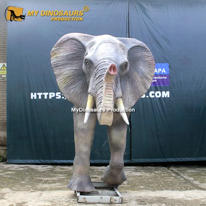 R Outdoor Animatronic Decoration Animal Artificial Animatronic Elephant Head For Sale