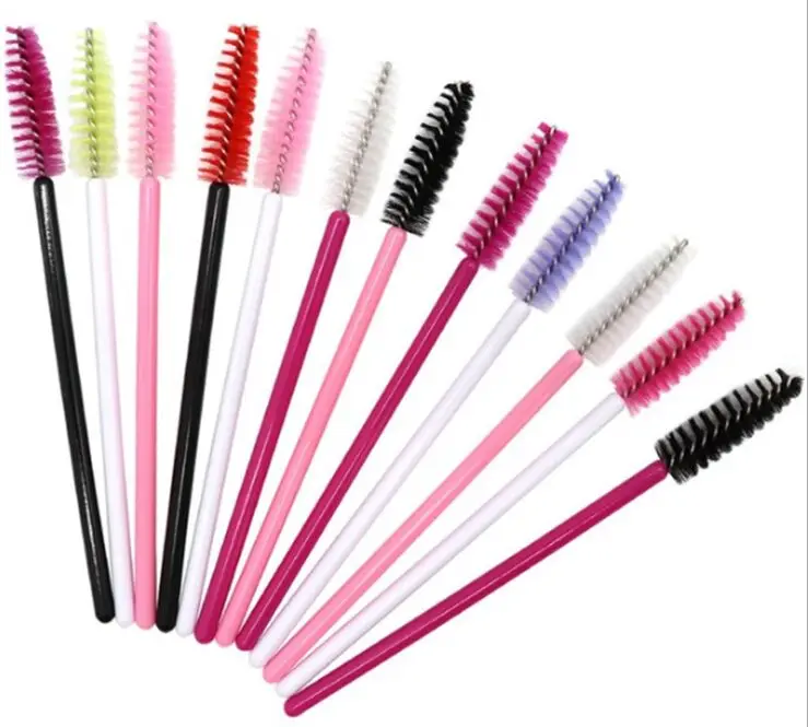 Disposable Eyelash Extension Mascara Wand Colorful Eyebrow Comb Brushes Eyelash Brush