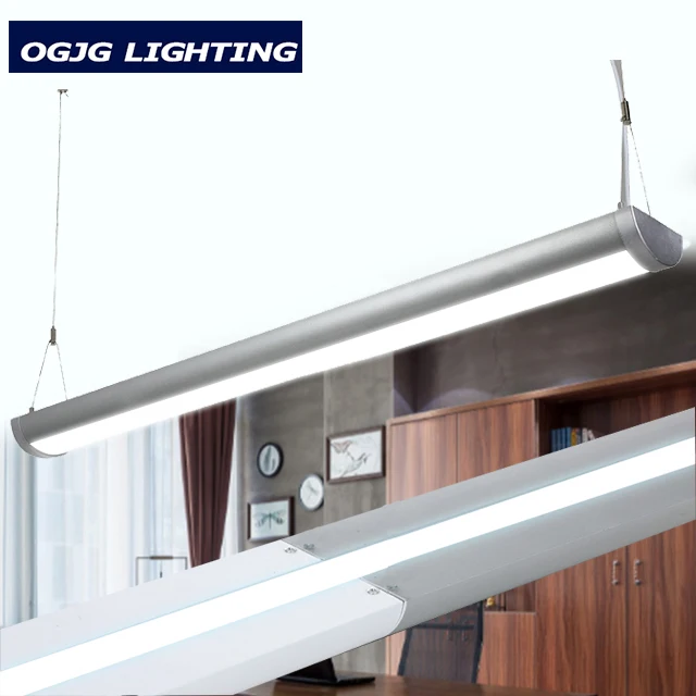 Library suspended led tube lights 60cm 120cm 150cm 0-10v dimming up down lighting linear led pendant light