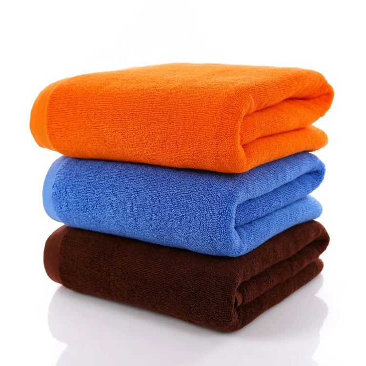 Large Size Custom Towels Bath 100% Cotton Blue Bath Towel 70*140 Luxury Hotel