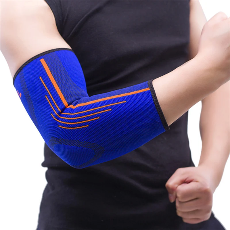 Factory wholesale custom logo compression Nylon elbow Sleeve Knitted Elbow Brace for tennis golf