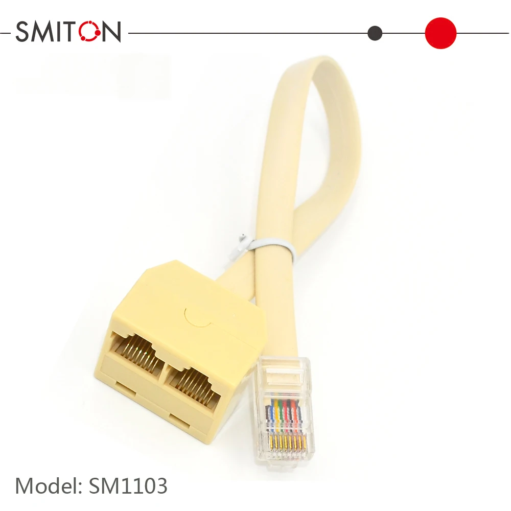 RJ45 Ethernet Lan Network Adapter Extension Cable RJ45 Male To 2 Female Splitter Cable