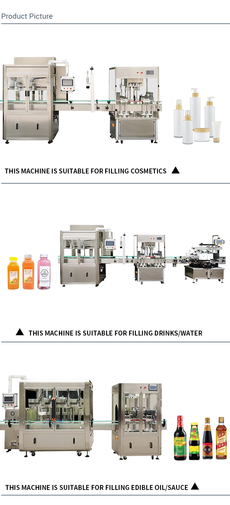 Fully Automatic 6000 Bottles Per Hour Filling Production Line Shampoo Viscous Liquids Customizable Core Engine PLC Made China