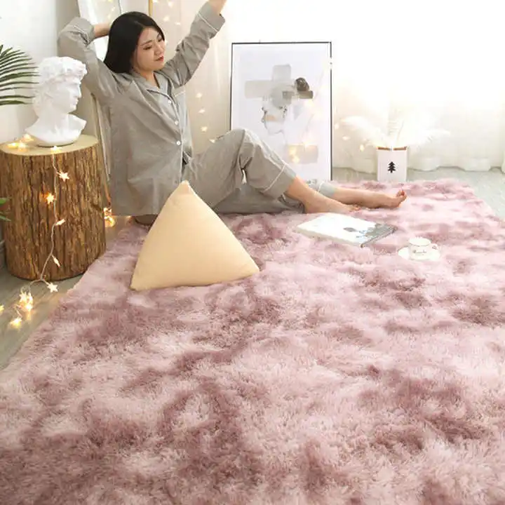 Ковер пушистый небольшой для спальни из искусственного меха овчины