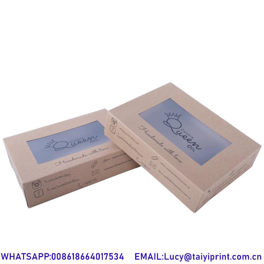 Technology Good Price Shipping Cardboard Kraft Paper Packaging Box With Clear Sleeve Sweet Donut Paper Box