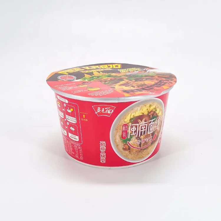 Factory insulated double wall instant noodle packaging cups ramen bowls with sealing lid