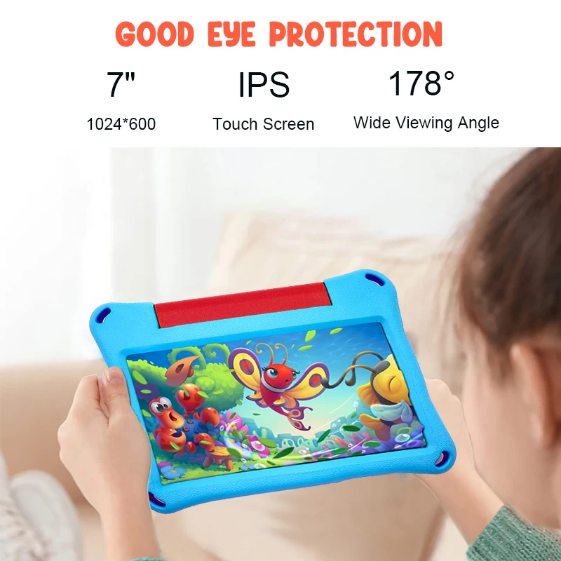 Android 7 Inch Rugged Tablet Toddler Parent Control 1gb+16gb 1.2ghz Quad Core Education Learning Tablet Pc For Kids