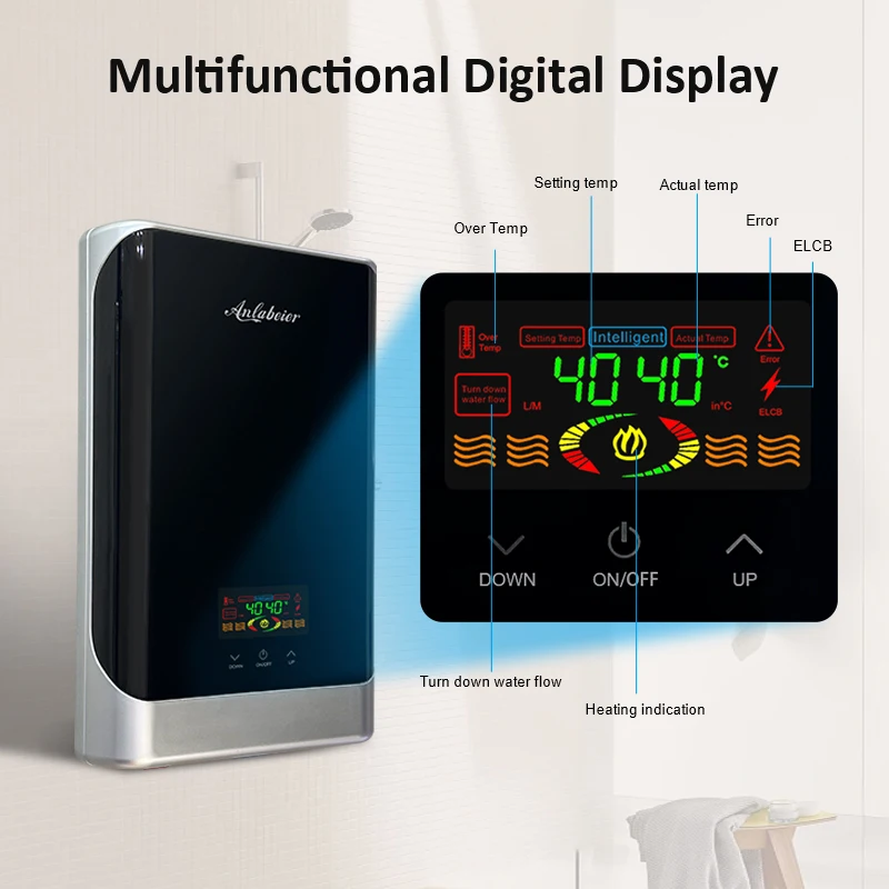 8000w 12000w IMD process energy efficient bathroom hot shower fasting instant electric water heater for wholesales