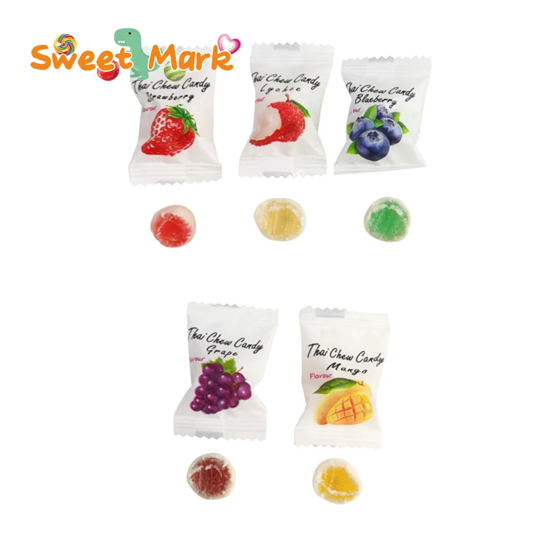 Fruit flavors halal gummy candies chew candy kid leisure snacks