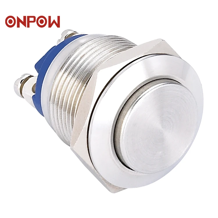 ONPOW 19mm spst push button Switch (GQ19H-10/S) CE, RoHS