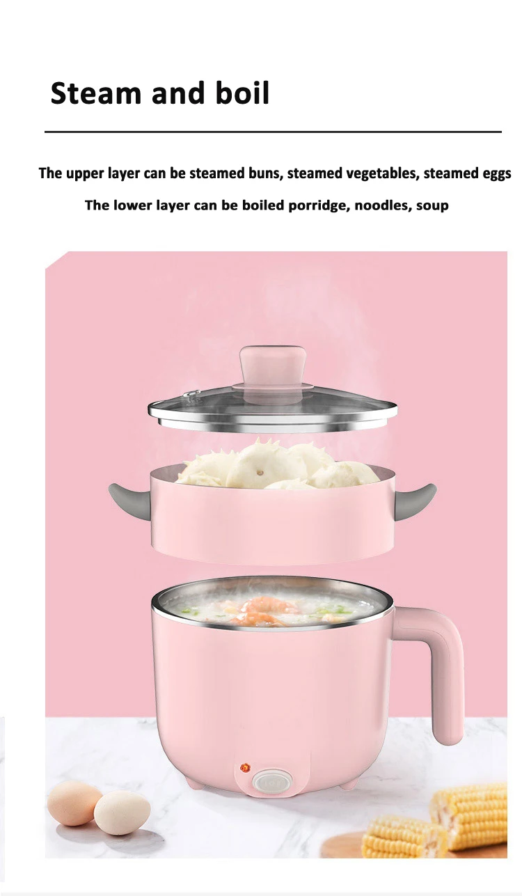 Portable multifunction electric cooking electric hotpot suitable for noodles/hotpot/soup mini electric frying pan
