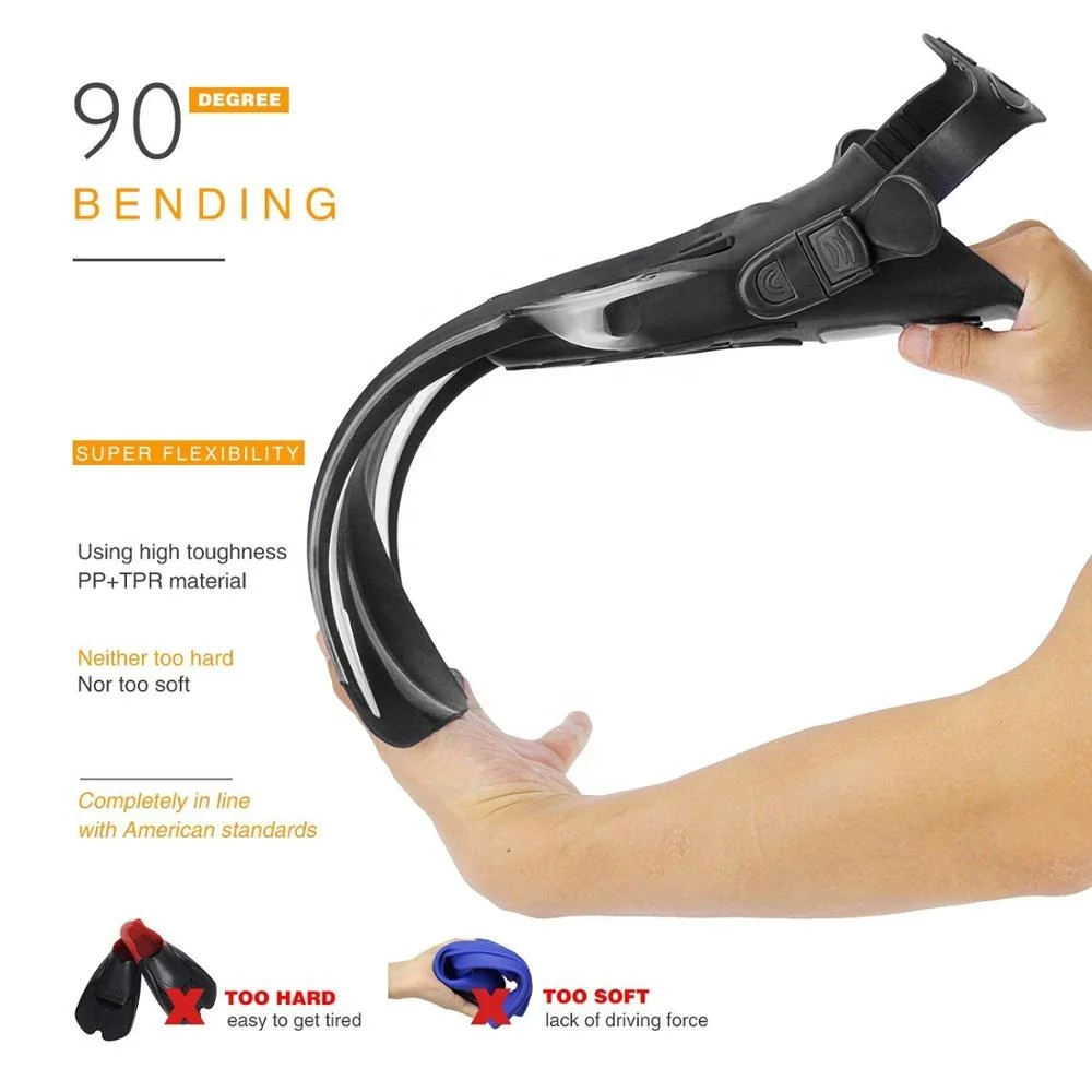 Deep Sea Rubber Adjustable Comfortable Long Diving Fins