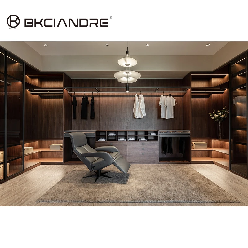 BK CIANDRE Walk in гардероб на заказ деревянные шкафы современный дизайн для мебели для спальни