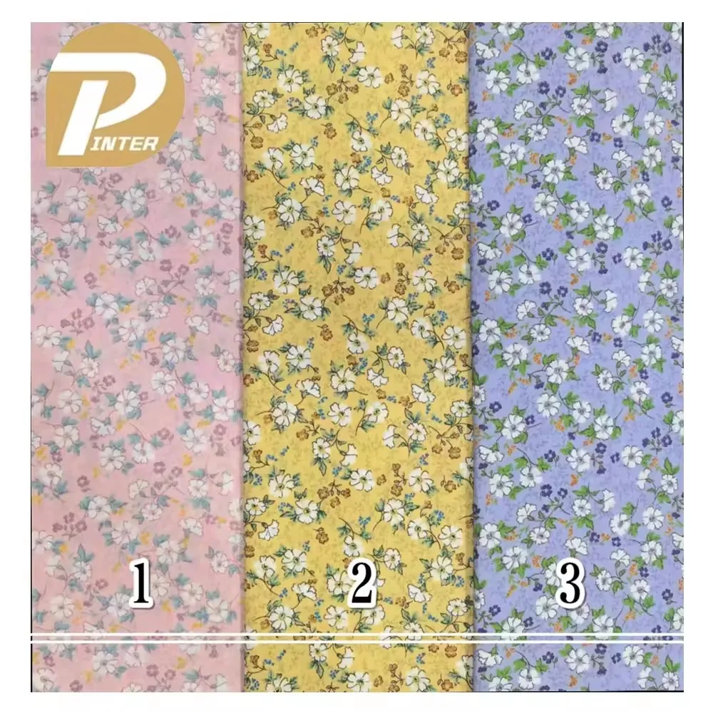 Floral Digital Printed 100% Cotton Poplin Dress Textile Soft Woven Liberty Cotton Fabric For Dress