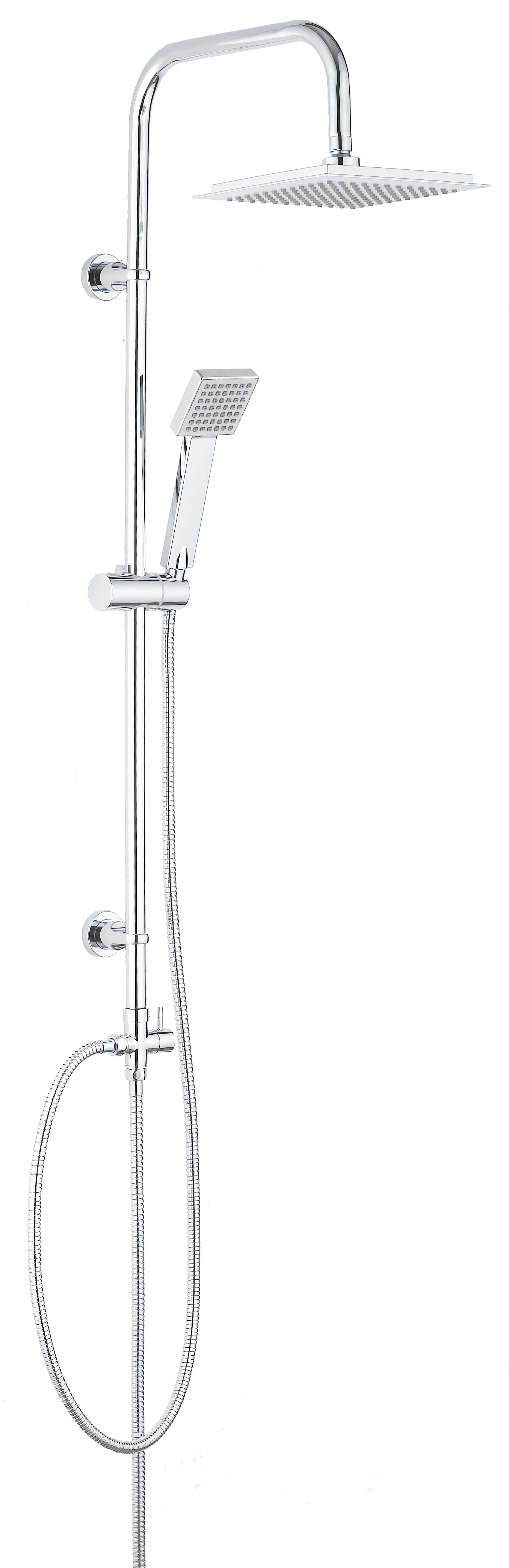 Vaguel Economic Factory Bath Rain Shower Faucet Chrome Rainfall Shower Set System Bath Shower