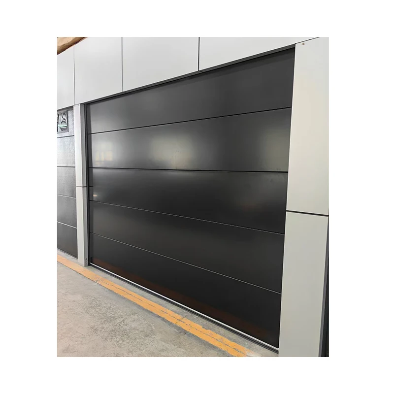 Aluminum Panel sliding up Garage Door For Residential Buildings One Way Transparent Glass panel with automatic motor