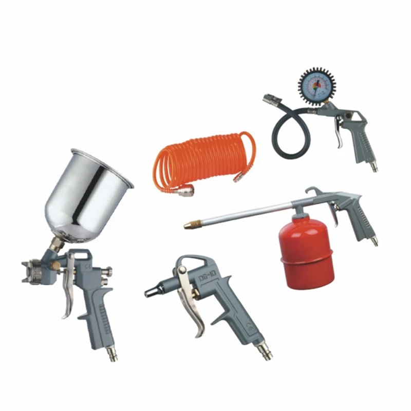 Professional 5M PE Spiral Hose Tyre Inflator Paint Spray Gun for Car Maintaining Spray Gun Kit