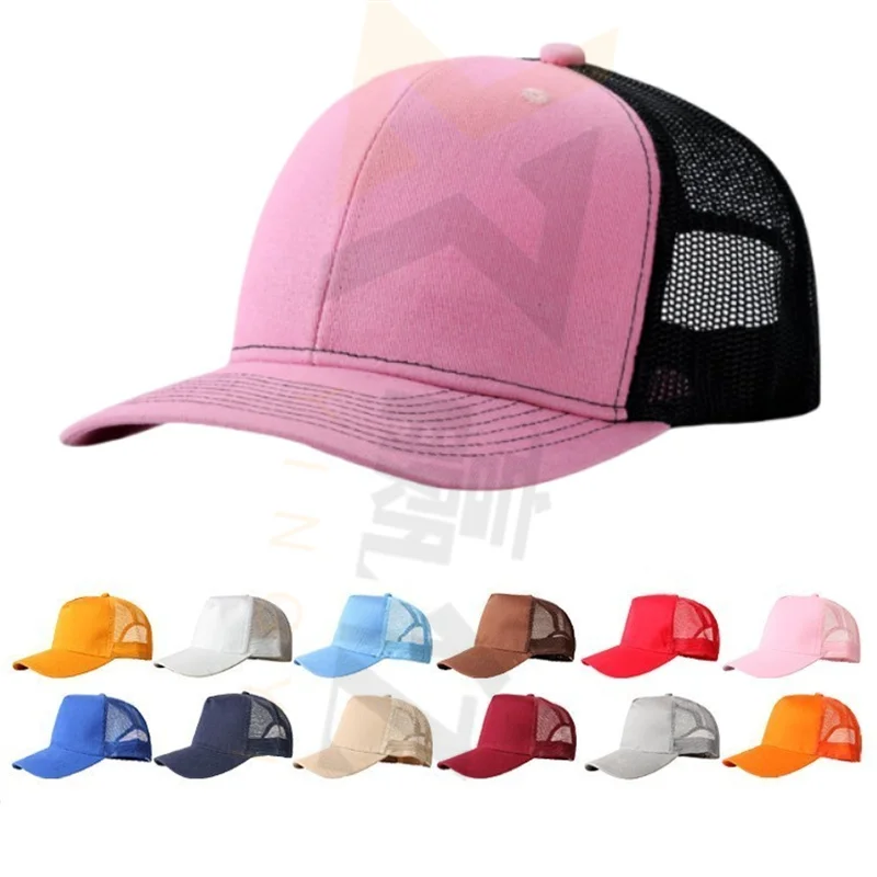 Professional Custom Printing Embroidery Logo Plain 5 Panel Baseball Cap Mesh Foam Trucker Hat