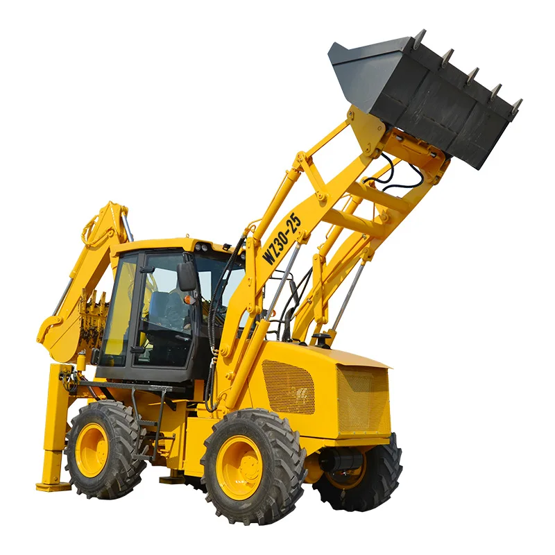 Factory price 4x4 mini front loader/ backhoe wz30-25 backhoe loaders for sale