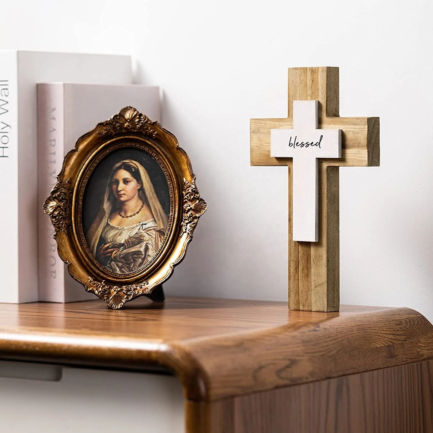 jesus cross wood, natural handmade wall wooden religious christian cross with blessing design church home decor wooden crucifix