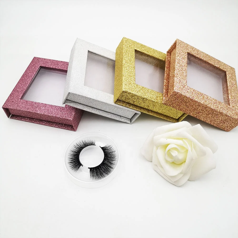 Meecil Hot Sale Mink Eyelashes False 100% Real Mink Fur False Eyelashes Handicraft Full Strip Lashes eyelash packaging box