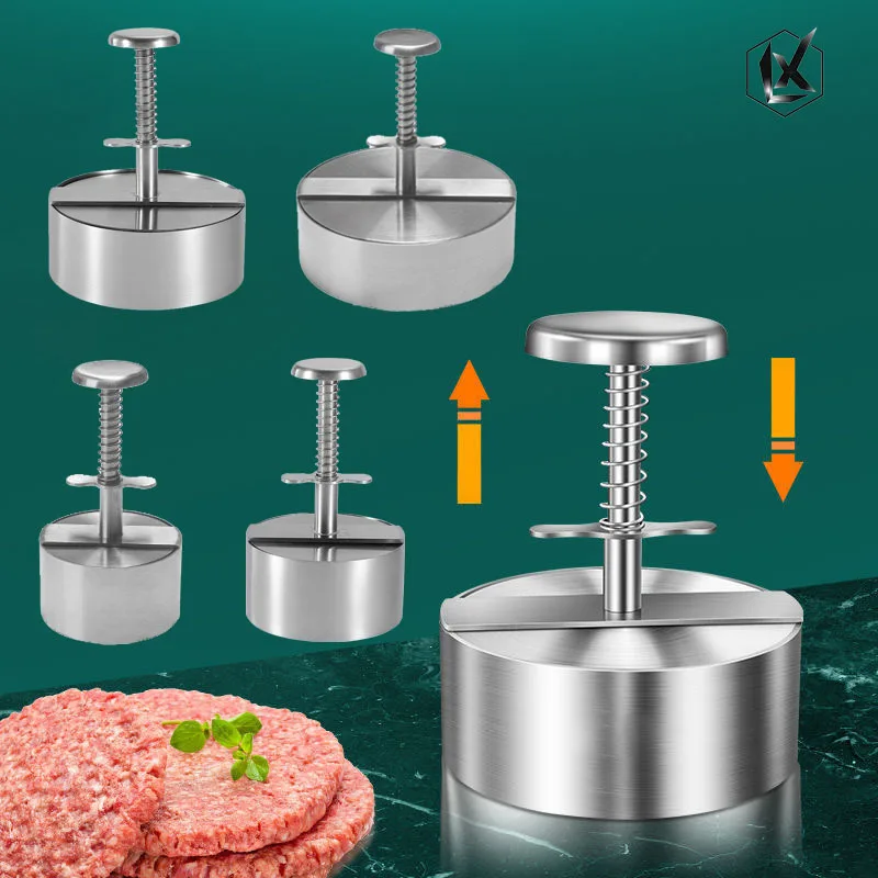 2024 Trending Good Price Home Kitchen Stainless Steel Non-Stick Hamburger Patty Maker Cooking Mould Meat Press Burger Press