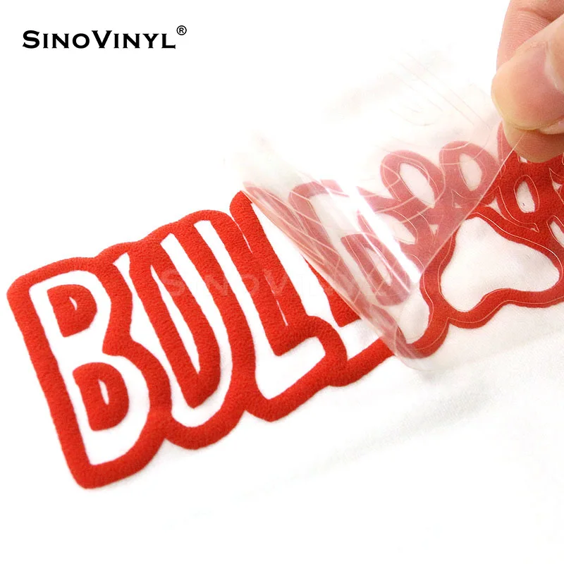 SINOVINYL Premium Quality Textiles Rolls HTV Vinyl Puff Iron on Heat Press Transfer Vinyl for Clothing Bundle Foam 3D PU High