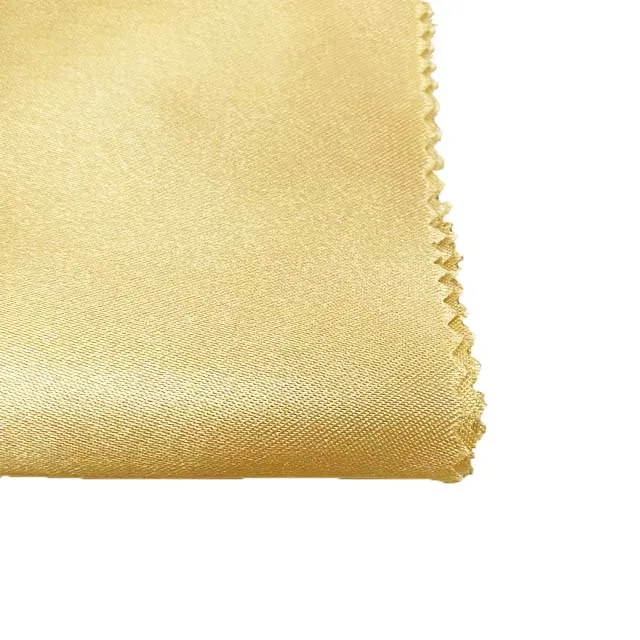 70D *100D White Silk Satin Fabric Polyester Shimmer for Dress
