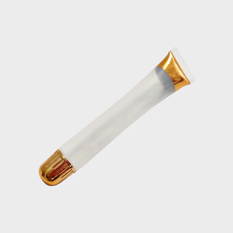 2019 newest 10ml gold lipgloss soft tube lip gloss tube containers, lipstick tube packaging