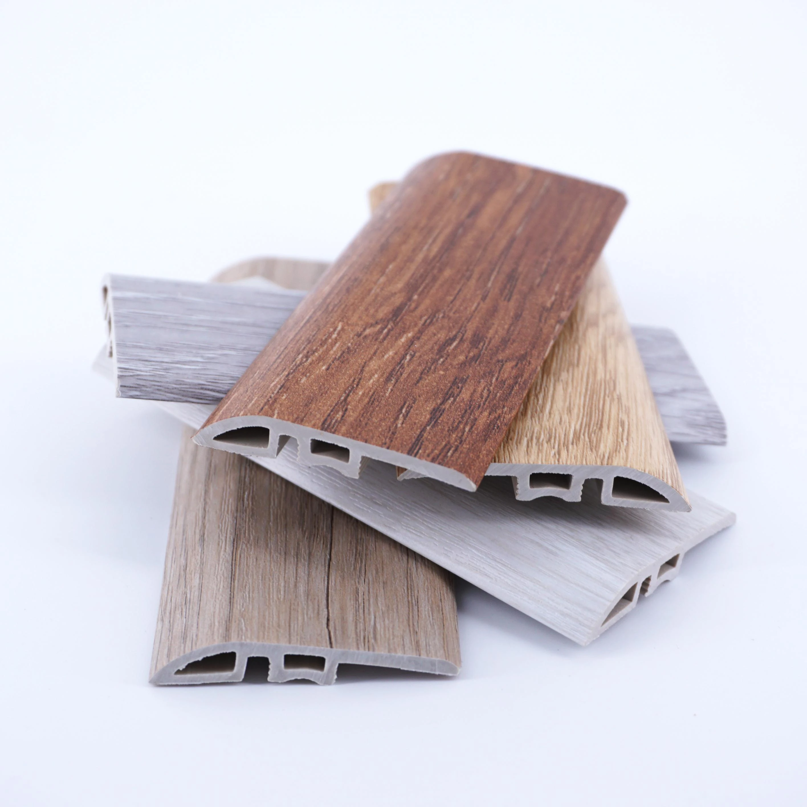 PVC SPC SKIRTING FOR SPC LVT PVC VINYL FLOOR SKIRTING T-MOULDIN REDUCER QUATAER ROUND