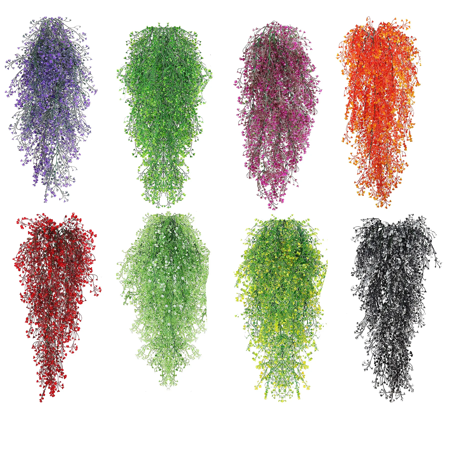 Nordic свадебное украшение зеленое растение настенные ветки 5 вилка искусственная ваниль