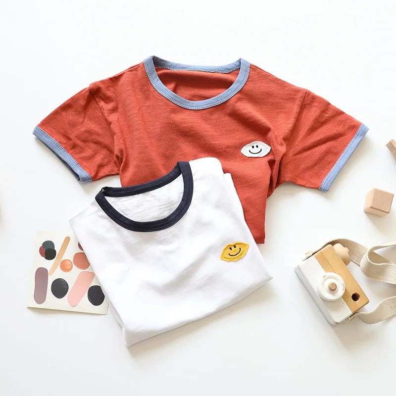 Boys Boutique Clothing Wholesale Kids Summer Cotton Shirts Cartoon Pattern T-shirts