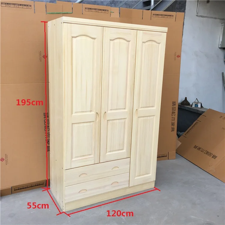 Wooden almirah furniture designs in bedroom wall