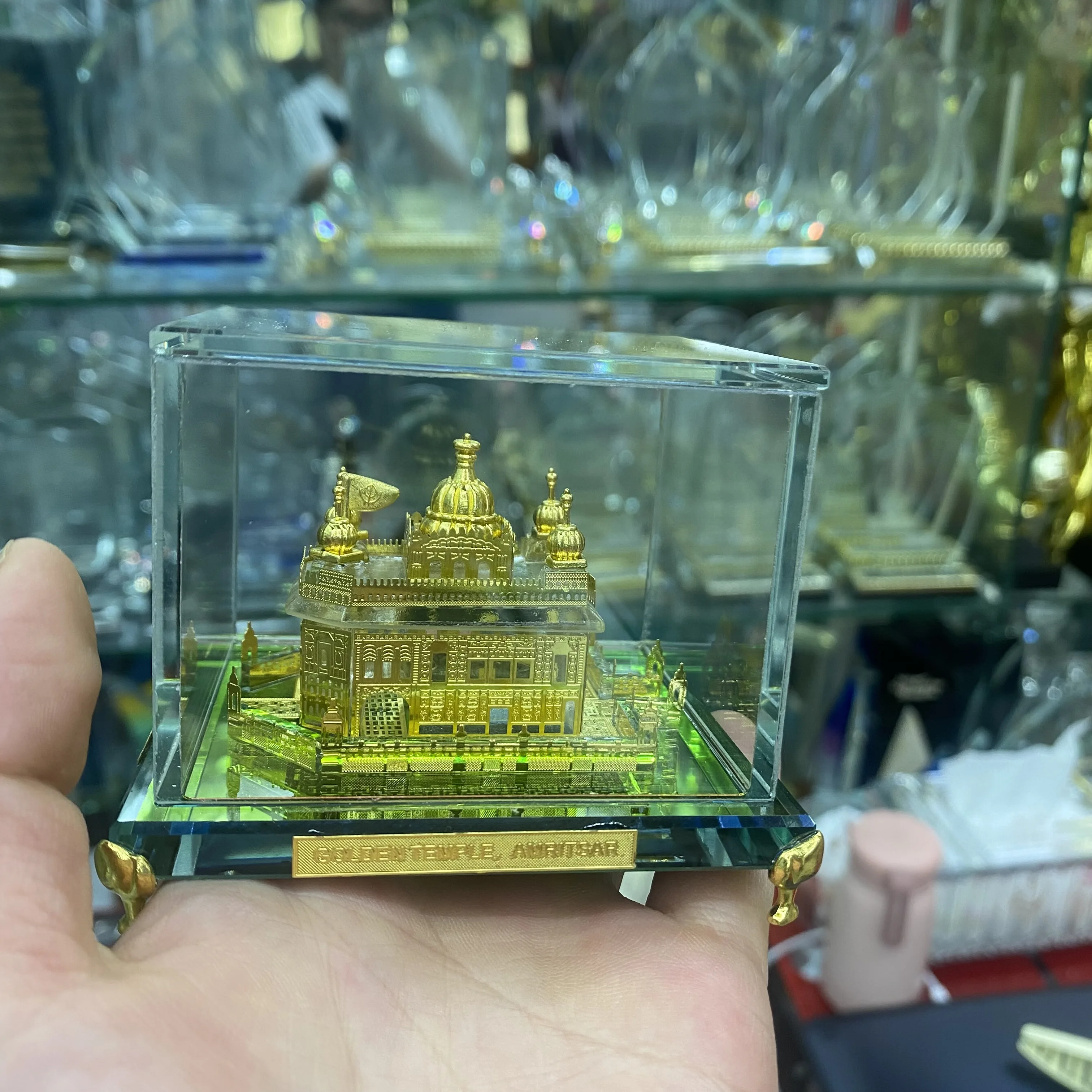 India Golden Temple sikh sikhism model temple Religious gifts Crystal decoration Crystal Model for Business