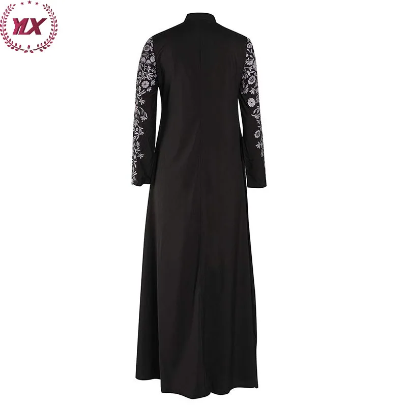 2023 Latest Design Middle East Women Lady Elegant Satin Wrap Dresses Full Sleeves Dubai Moroccan Kaftan Arabic  Muslim Dresses