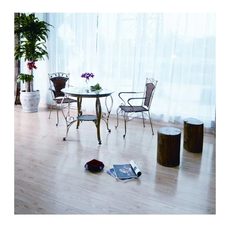 Good Quality 7mm Panel  V Groove Grey Oak Waved 100% Water Resistant Laminate Flooring