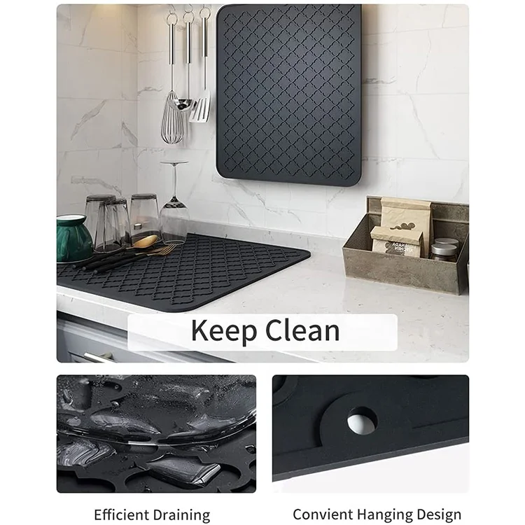 New Pattern Heat-resistant Mat  Cooking Preparation Area, Bakeware/ Sink Mat,silicone Dry Mat