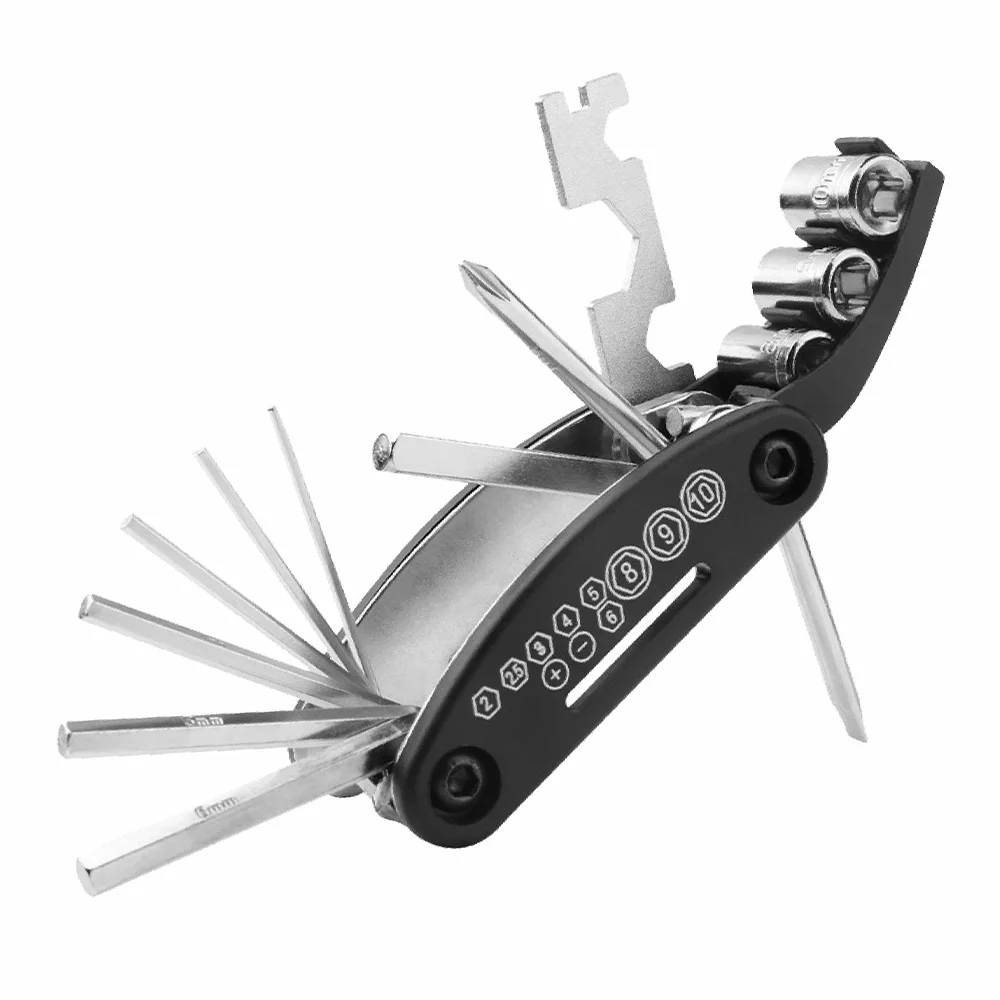 16-in-1 Multifunctional Portable Bike Repair Tool Set for Mountain Bike Repair Cycling Tool Kits Bike Repair Tool Kit