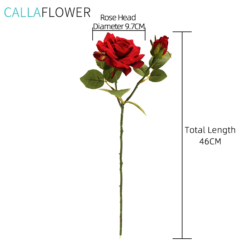 MW31586 Artificial Flower Fabric Rose with Buds for Bridal Wedding Floral Bouquets Home Office Decor