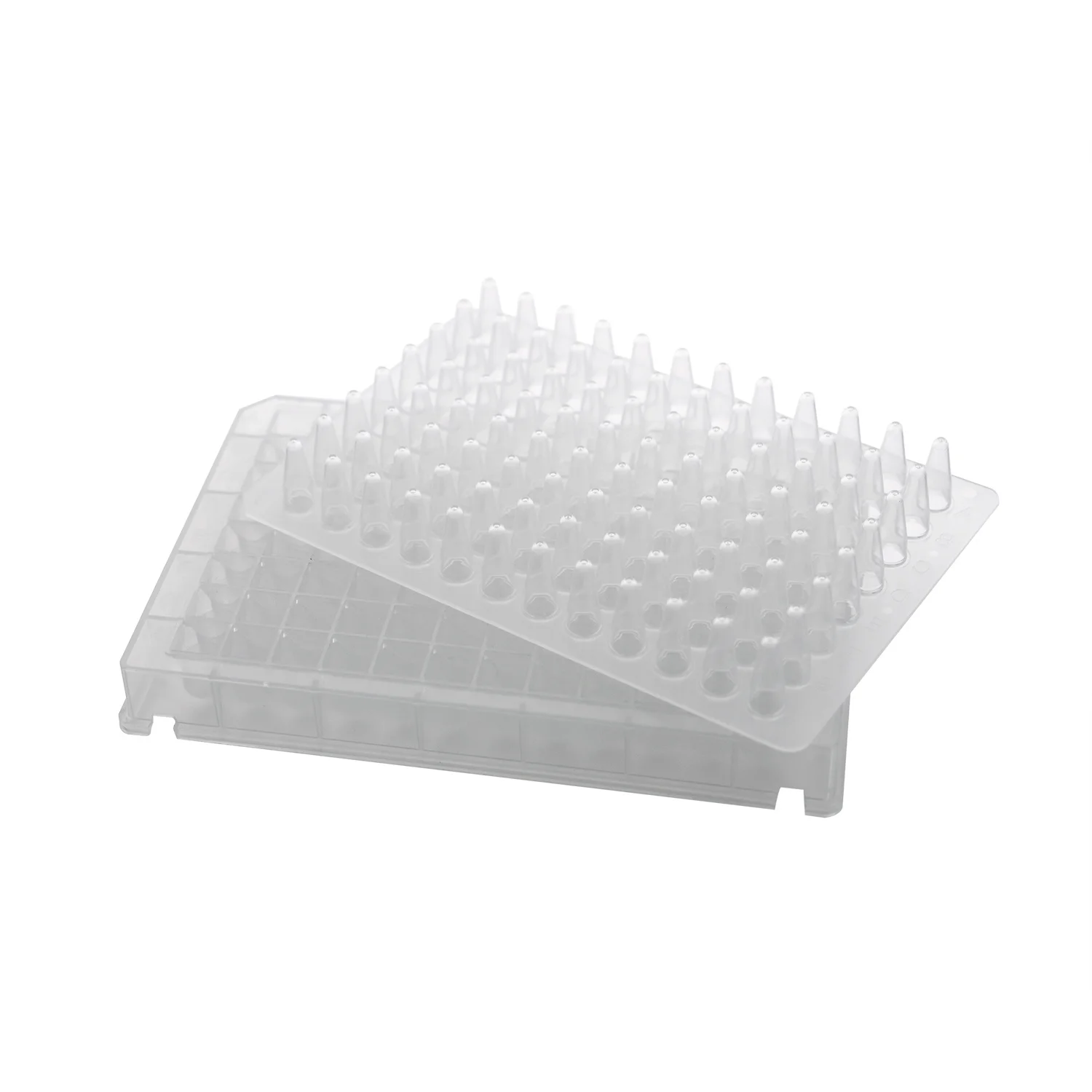 Transparent Lab Plastic PCR Plate 0.1ml 0.2ml 96 Well Plate  With No-Skirted/Half-skirted