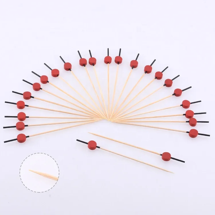 
BHL1244 Прямая поставка с фабрики, декоративные одноразовые малая естественный цвет бамбуковой палкой фрукты палочки шампур 