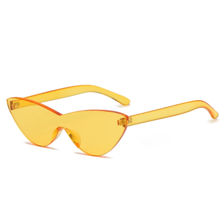 Colorful Wholesale Vendor Cheap Uv400 Cat Eye Shades Lady 1 dollar Sun Glass Oem Women Rimless Sunglass